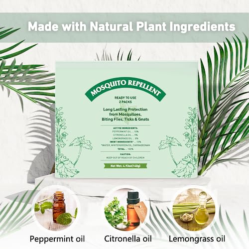 Mosquito Repellent, Peppermint Oil to Repel Mosquito, Ticks, Gnats and Pest, Insect Repellent for Indoor and Outdoor, 4 Packs