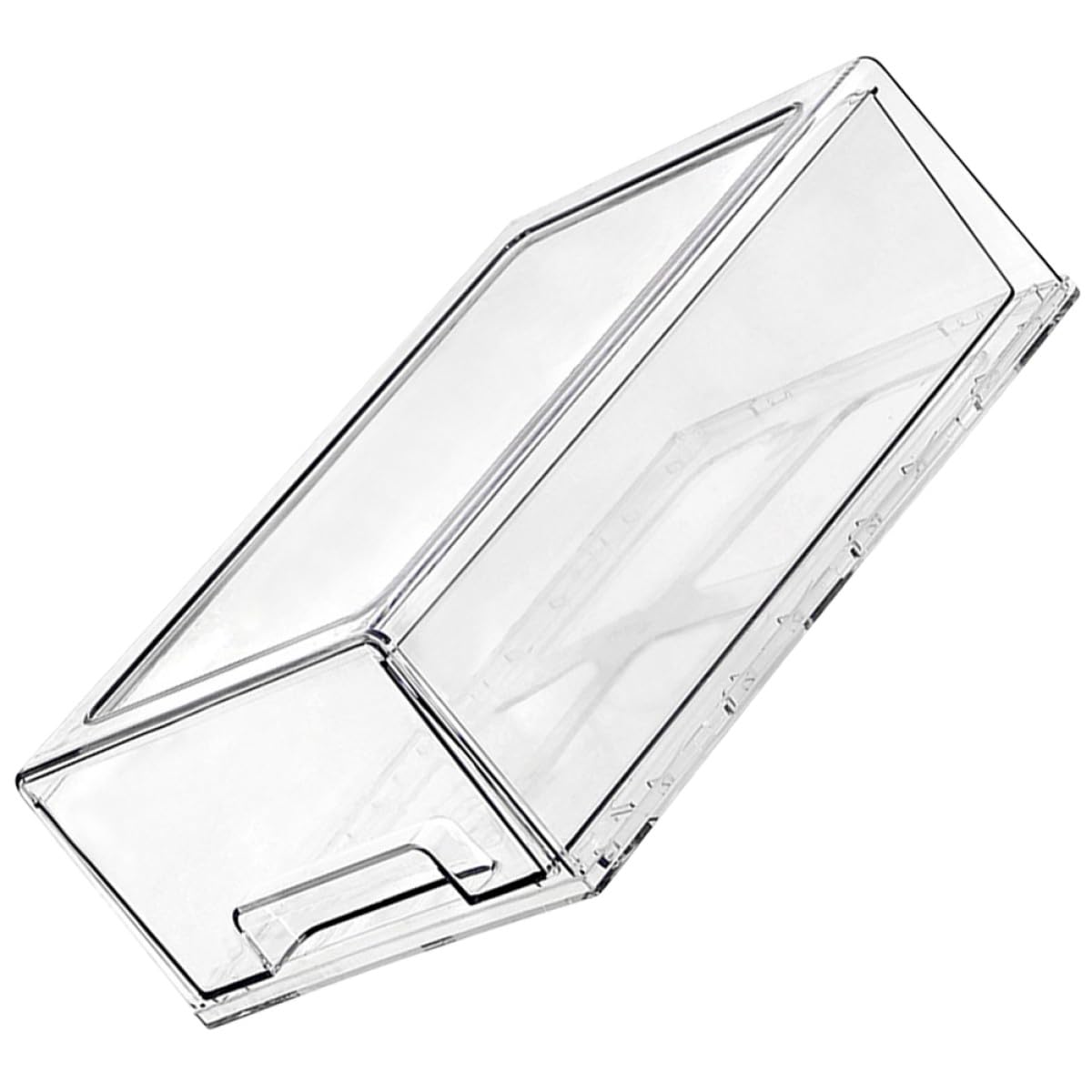 Uonlytech Organisateur de Maquillage de Bureau en Pet Grosse Capacité, Boîte Empilable Transparente, Design Simple et Robuste, Rangement pour Accessoires de Beauté