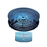WESEEDOO - Lámpara 3D de luz nocturna LED para tejidos domésticos, luz nocturna para niños, regalos para mujeres, habitación de los niños, luz de noche, lámpara táctil, 2