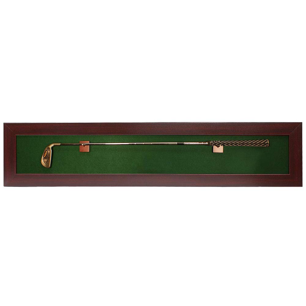 Premium Framed Golf Club Wall Mount | 1 Club Capacity Fits Iron, Putter, or Wood | Perfect Display Rack for Antique or Vintage Golf Clubs | Solid Hardwood with Cherry Finish