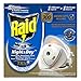 Raid Diffuseur Électrique à Sable Compressé, Anti-Moustiques, Moustiques Tigres, Mouches et Fourmis, 1 Recharge, Night & Day Trio, Insecticide, Lot de 4