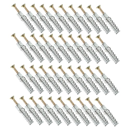 Housoutil Wall Anchors 50 Sets Drywall Expansion Nuts Screw Fasteners Random Color