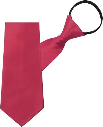 Mantieqingway Zipper Ties for Men Boy Pre-tied Adjustable Neck Ties 19 for School Uniform Graduation Business Wedding