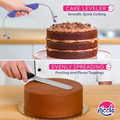 image for Riccle 148PCs Cake Pan Set for Baking, 3 Non-Stick Springform Pan Set 
