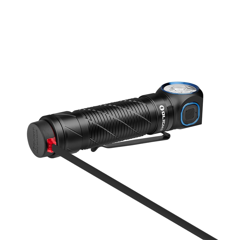 OLIGHT Perun 3 Lampe Frontale Ultra Puissante Rechargeable USB EDC 3000 LM Portée Max. 160 Mètres Torche Clignotant 7 Modes Étanche IP68 Headlamp LED Feu Rouge Pour Camping,Jogging Noir