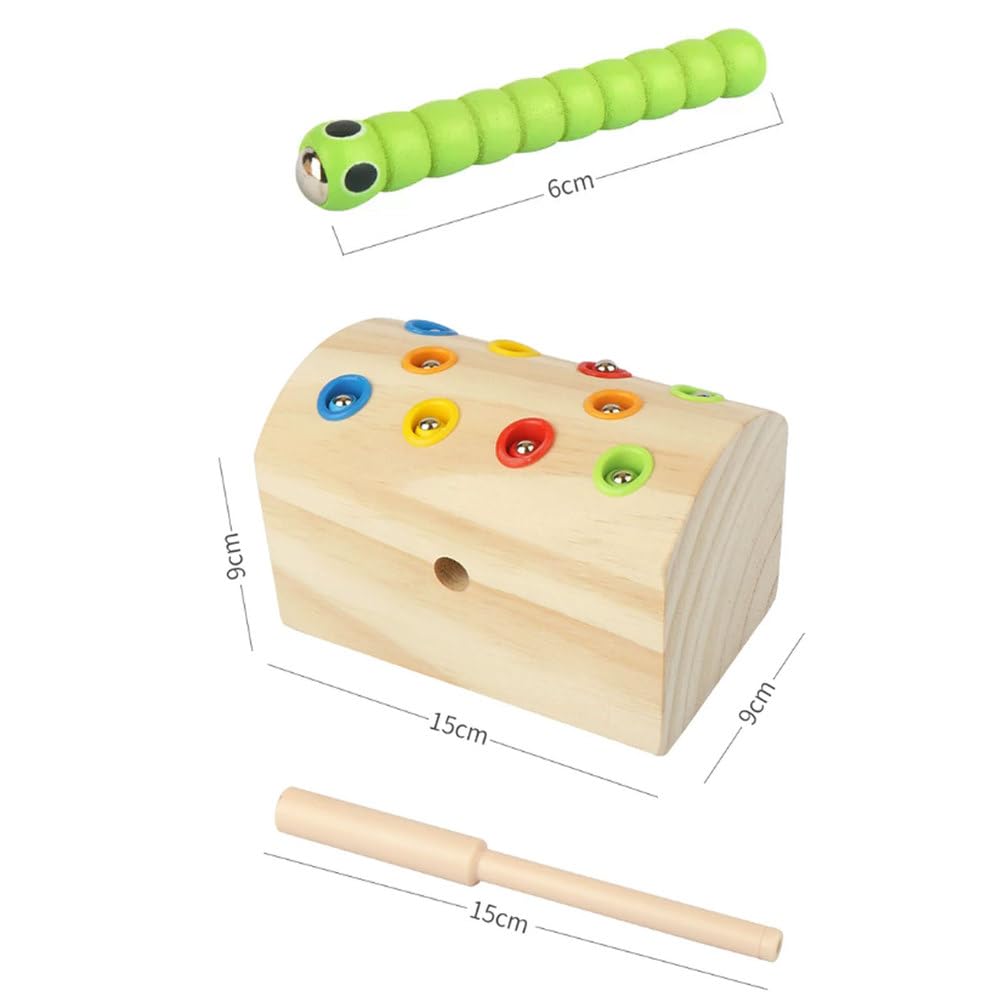 Jeu éducatif Montessori Bois vers aimantés