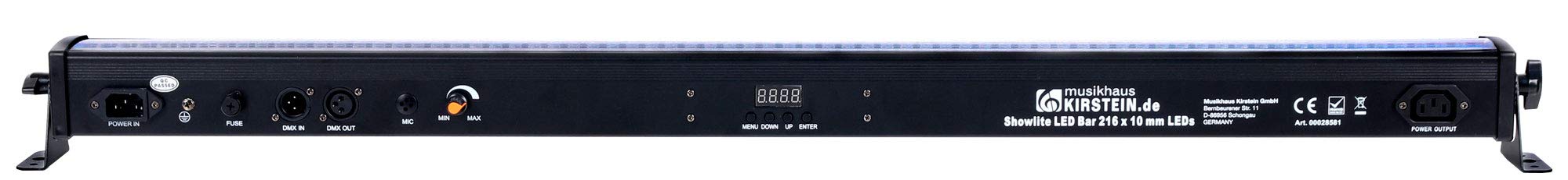 Showlite SB-216 LED Stage Bar 2x Set - 216 Stück RGB LEDs à 10 mm - Lichteffekt - Bühnenlicht - Discolicht - 6 DMX-Modi - Stroboskop Effekt - Schwarz