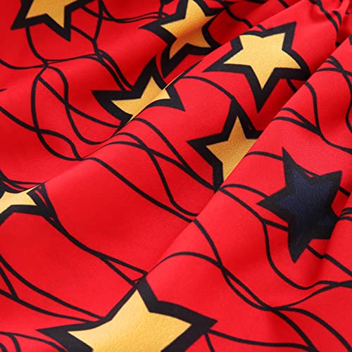 Roupas infantis estampadas Dashiki estilo colete infantil conjunto de saias Ankara Summer, Vermelho,