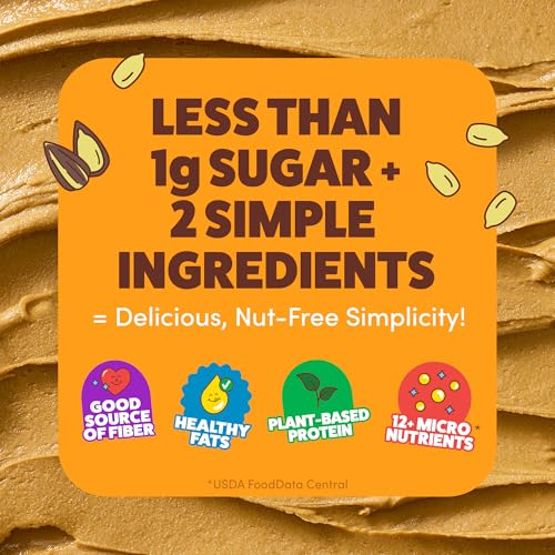 Image of SunButter No Sugar Added Sunflower Seed Butter, 16 oz Nut-Free Spread with 7g Plant-Based Protein, Roasted Rich & Savory Flavor, Smooth Texture | Vegan, Kosher & Non-GMO