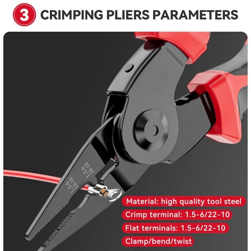 Image of REWOP Multi-function Plier Tools Made of Stainless Steel with 11 Screwdriver bits with Safety Hook, Bottle Opener, Multifunction Pliers for Outdoor Backpacking & Gifting. (5 Head Pliers)