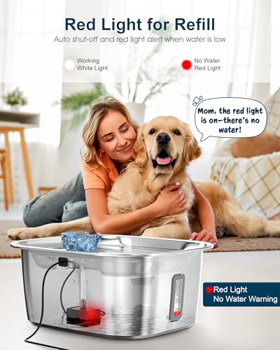 Image of Dog Water Fountain Pump Replacement for D2341, D2419, D2223, D2322 Models, Pet Water Fountain Replacement Pump for PETNF Stainless Steel Large Dog Fountain for Large Dogs, Long Lifespan, Ultra Quiet