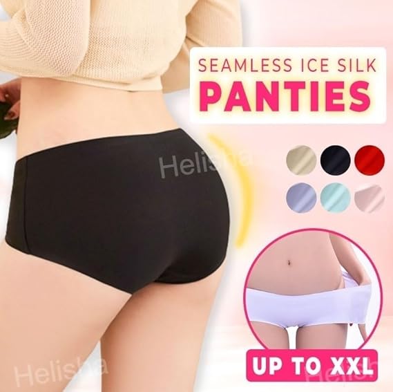 HELISHA® Women's & Girl Regular Wear Multicolor Seamless Lycra Cotton Panty (Pack of 3) (Sizes S to XXL)