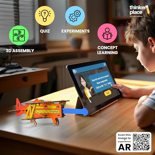 Image of Fighter Plane for Kids | Build, Color & Play with a Working Fighter Plane | STEM Educational Toy for Kids Age 6, 7, 8+ Years | Science & Learning Toy