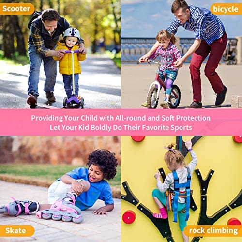 Kids/Youth Knee Pad Elbow Wrist Pads Guards Protective Gear Set, for Roller Skates,Cycling Bike,Skateboard,Inline Skatings ,Scooter Riding ,and Other Outdoor Sports Activities - Thumbnail 5