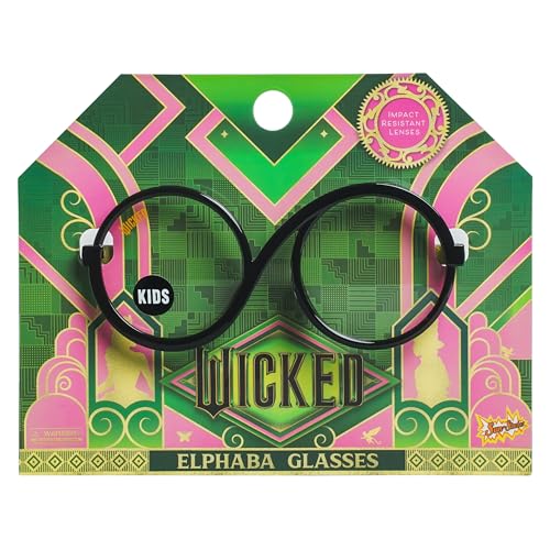Sun-Staches Wicked Official Elphaba Glasses | Costume Eyewear Accessory | Adult and Child Size