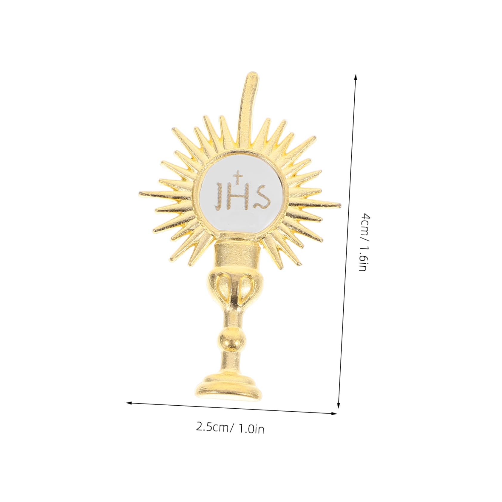 BESPORTBLE 4 Set Carta della Chiesa Massonico Cupcakes per La Prima Comunione Banner Toppers Religiosi Accessori per La Prima Comunione d'oro Santo Golden Pezzi * 4