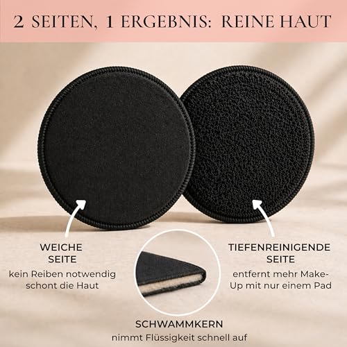 THESSORIA Abschminkpads Waschbar – 10er Set Wiederverwendbare Make‑Up Remover Pads mit Bambusviskose, Stirnband & Waschbeutel, Geschenkset