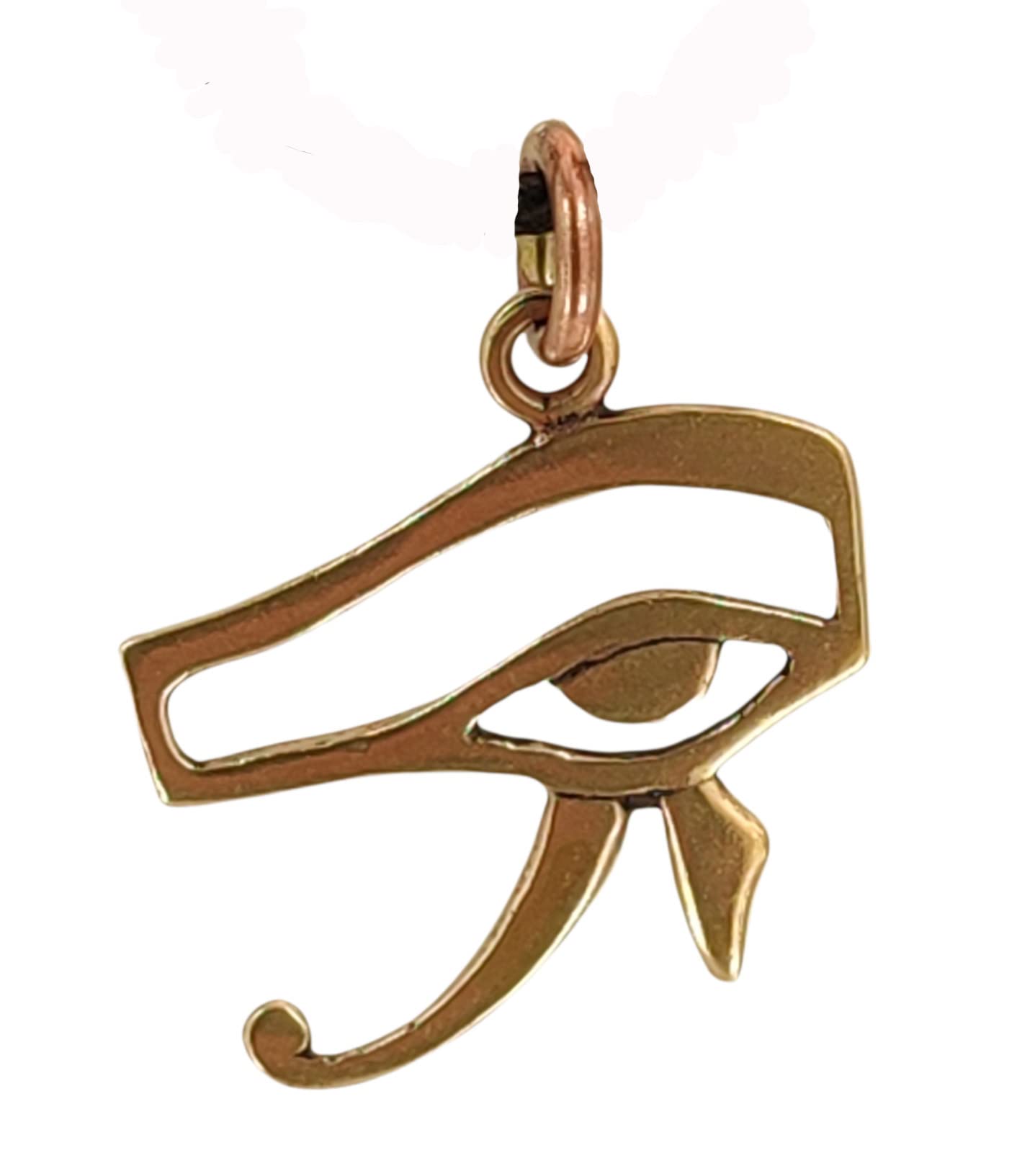 Occhio Di Horus In Bronzo - Ciondolo Portafortuna Egizio Con Finitura Lucida, Circa 26mm - 2