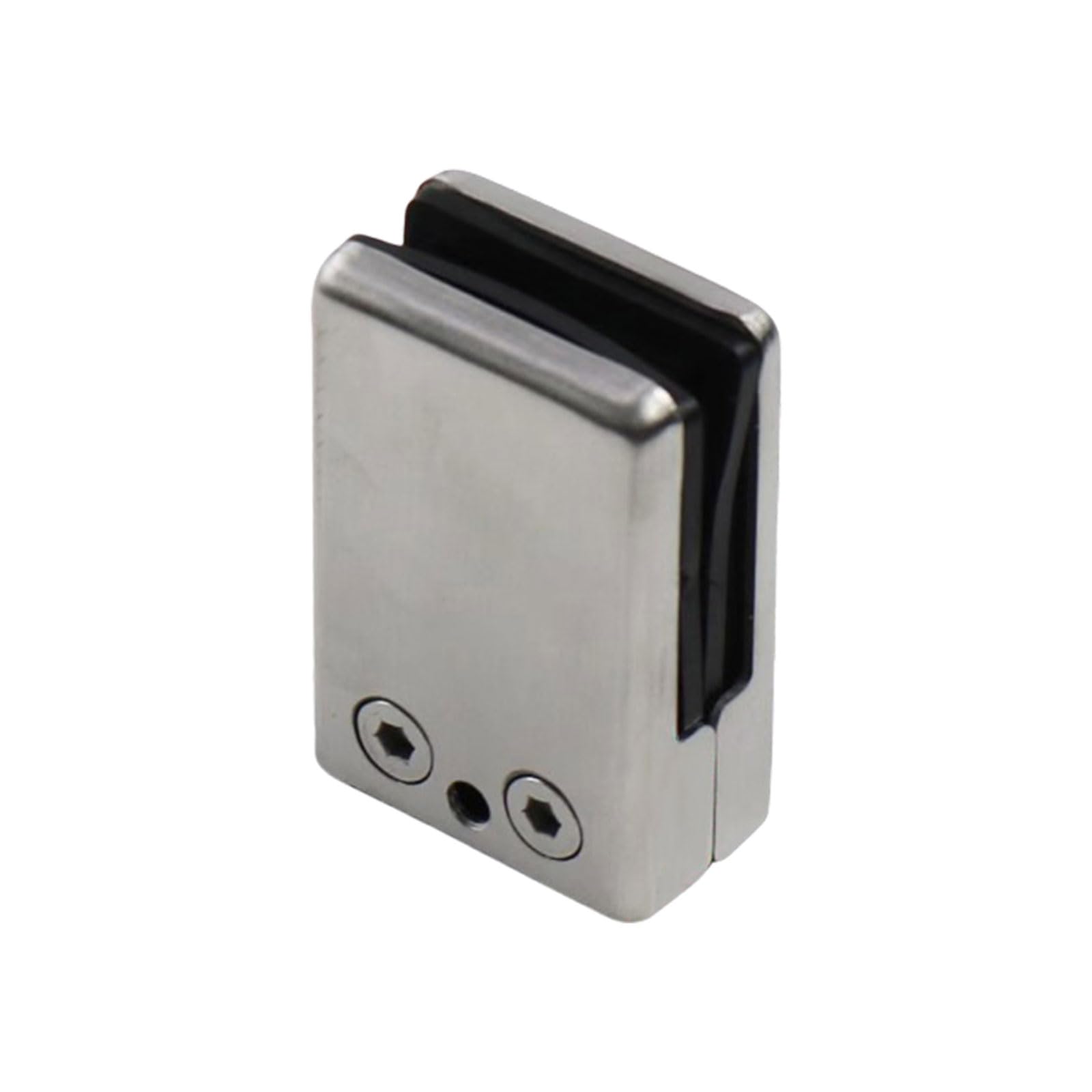 Glass Railing Clamp with Rubber Gaskets Stainless Steel Glass Clamp Adjustable Shelf Brackets Railing with Rubber Gaskets