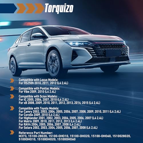 Torquizo Engine Oil Pump for 2002-2011 Toyota Camry, RAV4, Corolla, Highlander, Matrix, Solara, Scion tC, xB, Lexus HS250h, Pontiac Vibe 2.4L -OE# M373