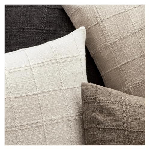 Housses de coussin lin 50x50 lot de 2 pour rénover un canapé usé - 6