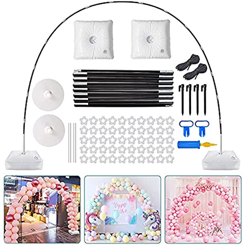 NC Balloon Arch Kit Adjustable Balloon Arch Stand: with Water Fillable Base 50Pcs Balloon Clips Balloon Pump Knotter Dot Glue - for Wedding Baby Shower Birthday Party Supplies Decorations