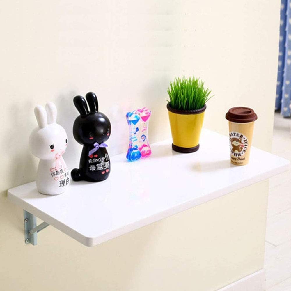 LUNEZY Folding Wall Mounted Workbench Drop-Leaf Table,Kitchen Solid Wood Dining Table, Office Home Children Computer Desks Workstations,80cm*30cm