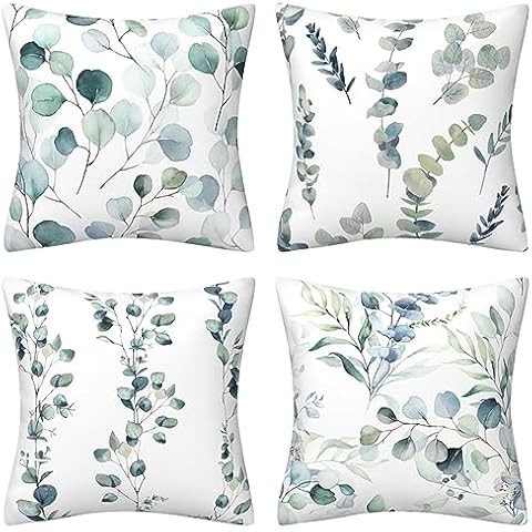 DILOXNSU Green Leaf Velvet Cushion Covers Cover