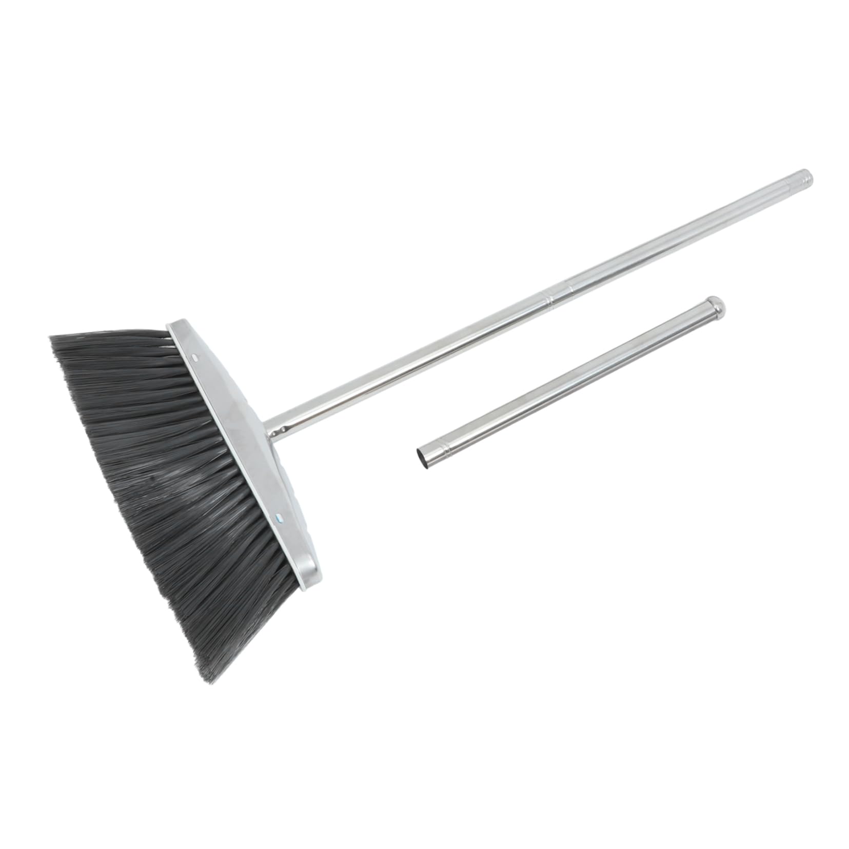 GOOHOCHY Ergonomic Handle Broom Sweeper Stainless Steel Broom Plastic Dustpan for Kitchen
