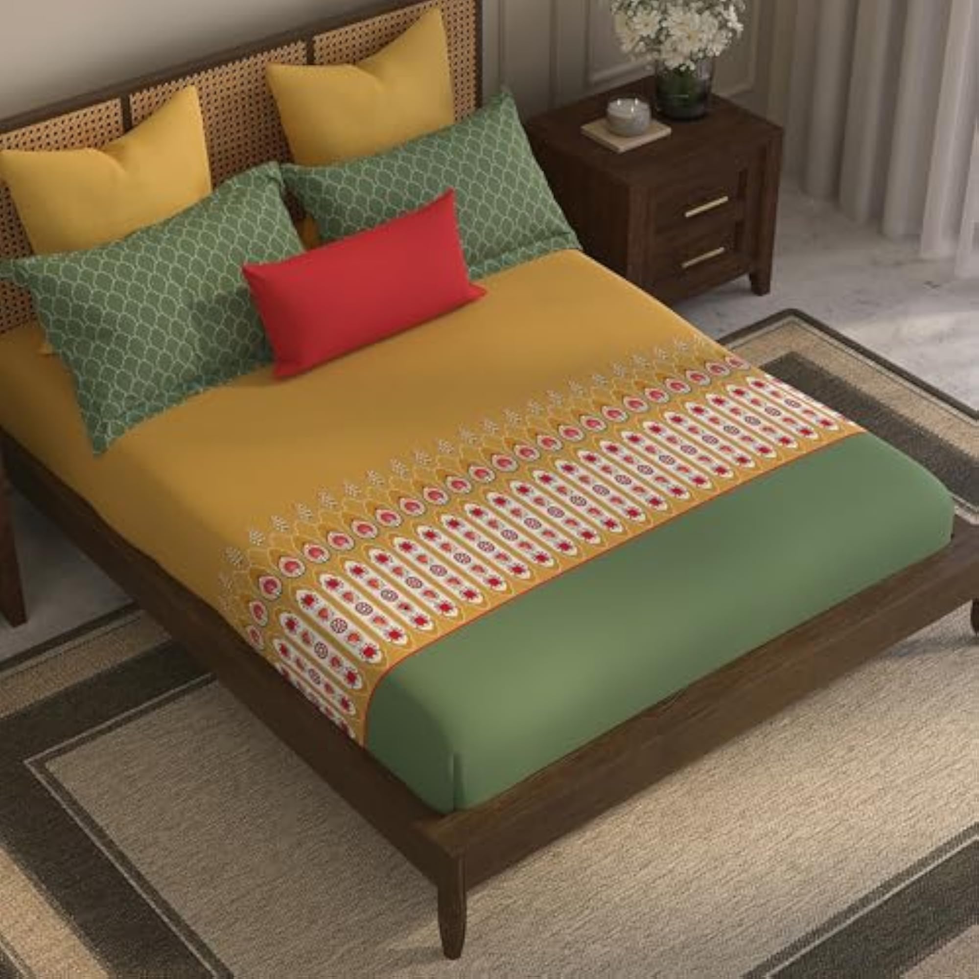 Home Essential Suzani 144TC Cotton Bed in a Bag Set