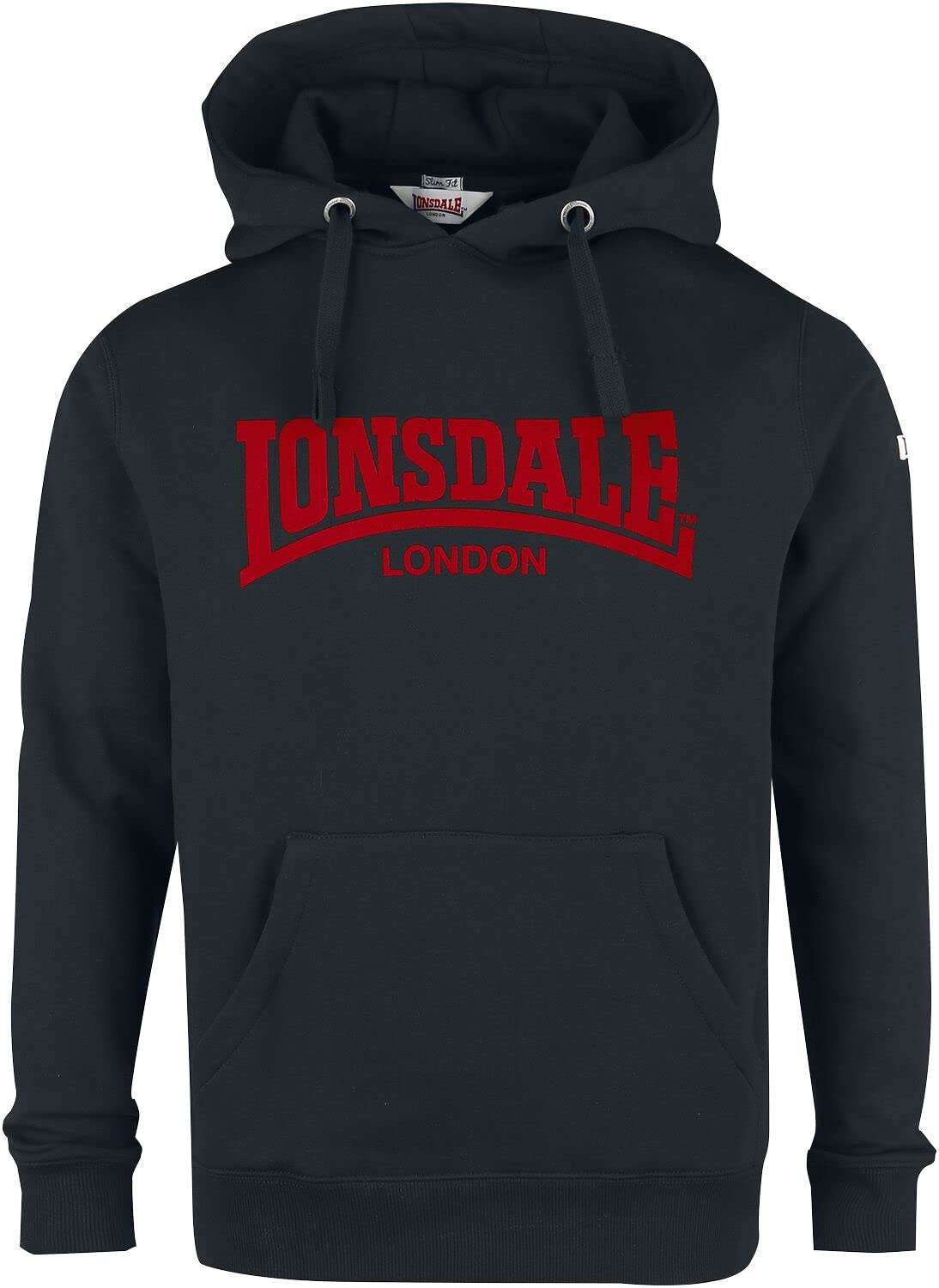 Lonsdale London Hooded One Tone Männer Kapuzenpullover schwarz Basics, Streetwear