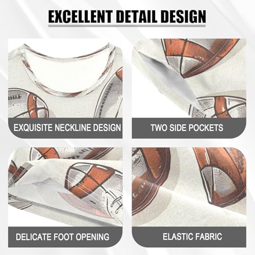 senya Short Sleeve Pajamas Sets Summer Cotton Sleepwear Rugby Football4