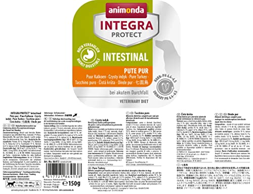 animonda Integra Protect Sensitive Hund & animonda Integra Protect Hunde Intestinal, Diät Hundefutter, Nassfutter bei Durchfall oder Erbrechen, Pute Pur, 11 x 150 g