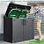 YITAHOME Light Gray Resin Tool Shed, 36 Cu Ft Waterproof Outdoor Horizontal Storage, Weather-Resistant Utility Shed with Air Vent for Trash and Lockable Doors, Garden Tools