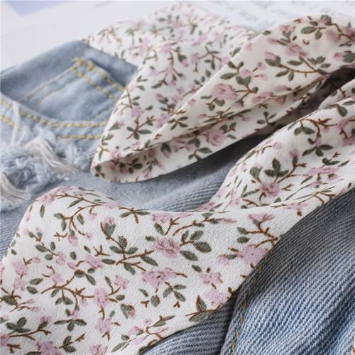 NIDMIDO Women Floral Knotted Waist Skinny Scarf Belt,Jeans Dress Ribbon Sash Belts,Vintage Tie Bag Belt Accessories4