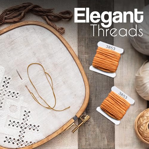 Image of Embroidery Floss Kit and Refills - Cotton Threads - DMC Color Coding for Cross Stitch, String Crafts, Friendship Bracelets