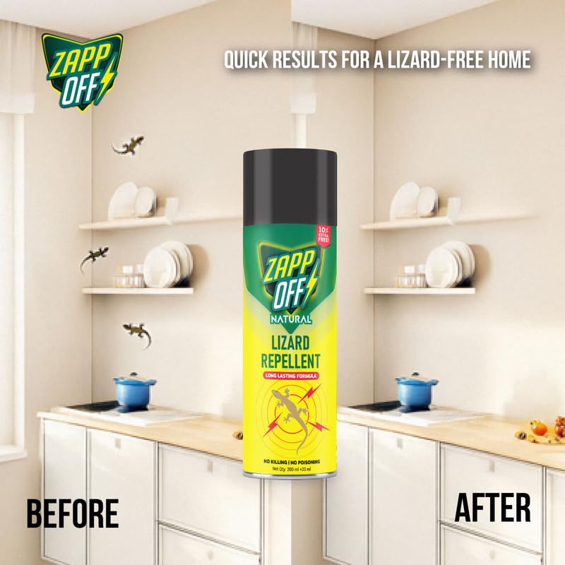 Natural Lizard Repellent Aerosol Spray | Plant-based & Eco-friendly | Biodegradable & Toxin-free | 220ml | 15 Days Protection | Pack of 2