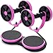 Z&HA Doppel AB Roller Fitnessausrüstung, Berufs Ab Wheel Roliksanhalten, Bauchtraining Maschine, Hauptgymnastik Taille Abnehmen Trainer,Rosa