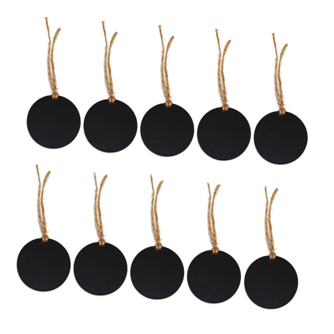 Unomor 10Pcs Miniature Chalkboard Labels Heart Round Wooden Tags for Home Decor Wedding Party Decorations Lightweight Signage for Food Labels Table Numbers