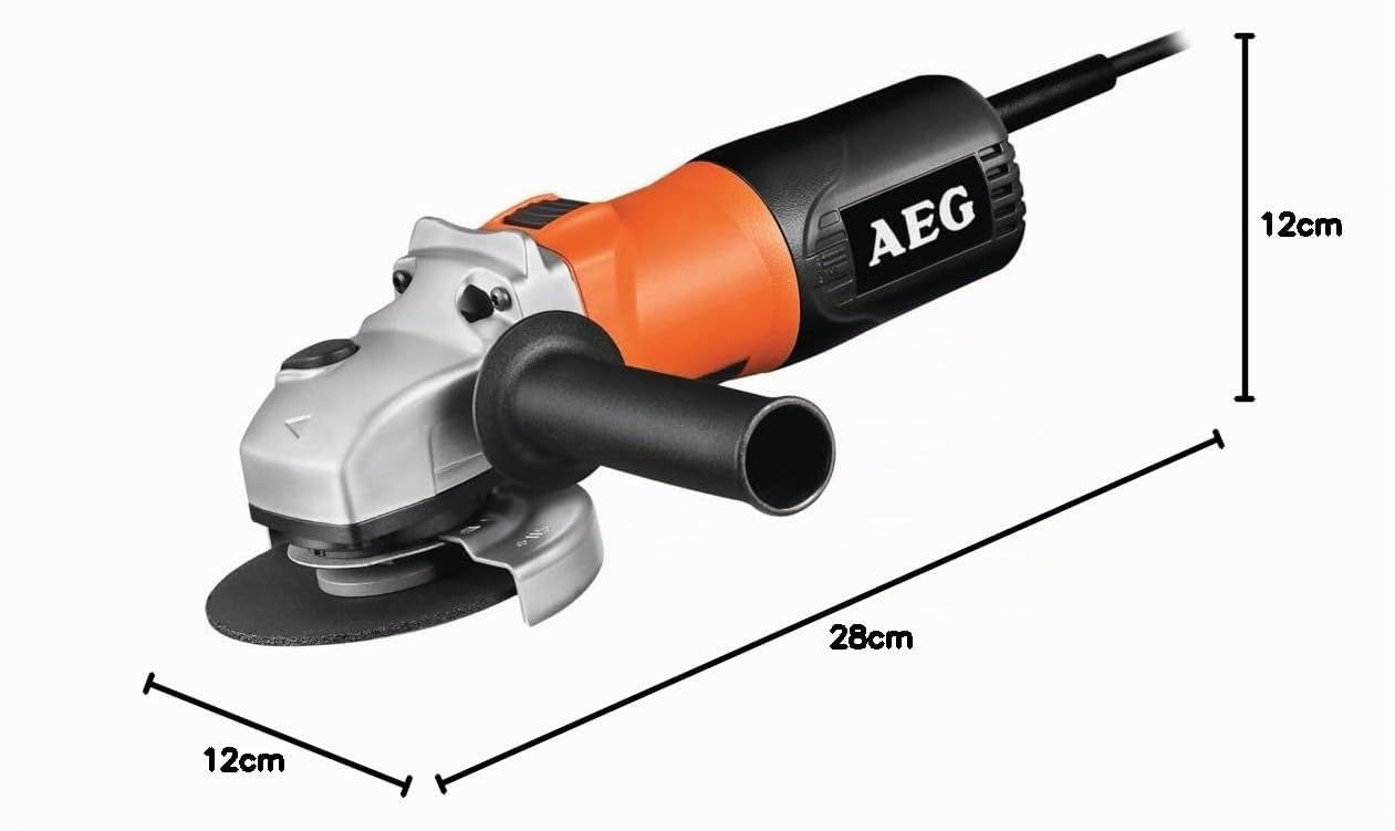 AEG Amoladora 800 W - 115 mm, relé de baja tensión, Multicolor (4935451293)