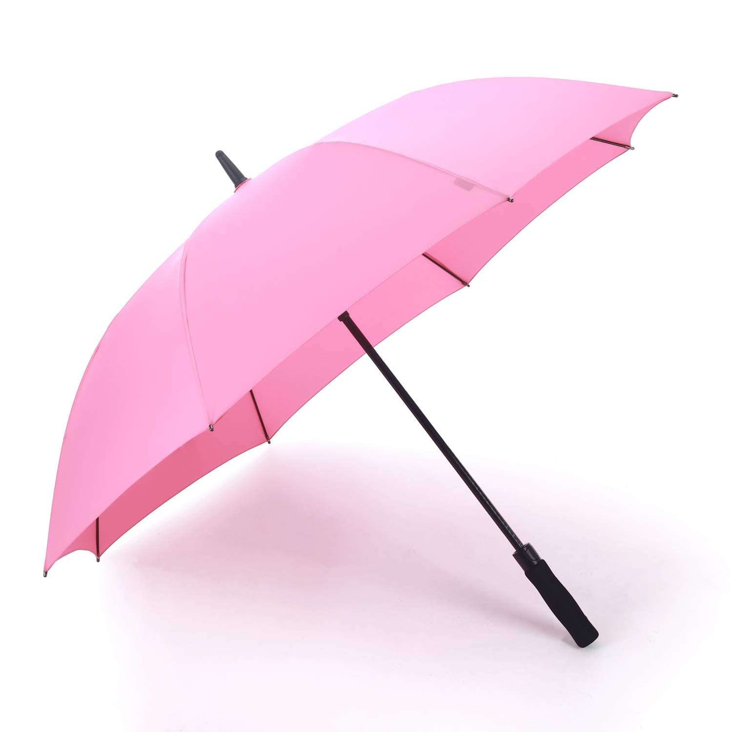 Rumbrella A: Light Pink Golf Umbrella Windproof Uv Umbrellas Large Upf 50+ Auto Open 55In (A: Light Pink)