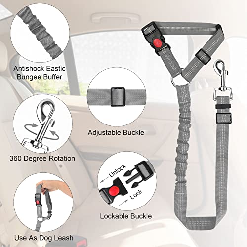 BWOGUE-2-Packs-Dog-Cat-Safety-Seat-Belt-Strap-Car-Headrest-Restraint-Adjustable-Nylon-Fabric-Dog-Restraints-Vehicle-Seatbelts-Harness