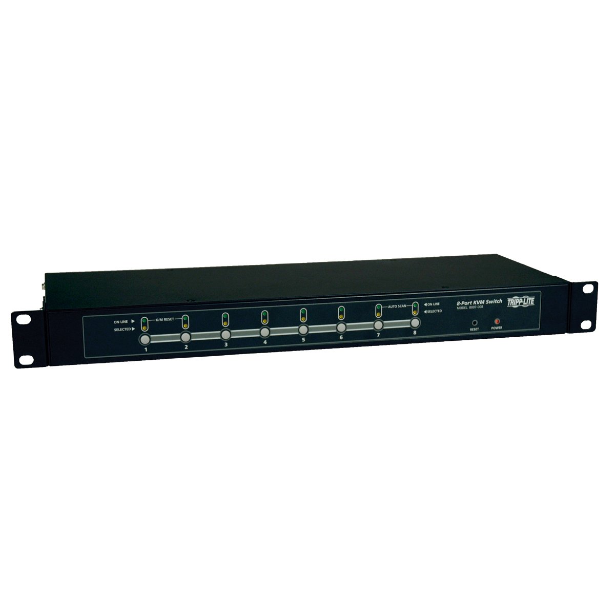 Tripp Lite B007-008 8-Port 1U Rackmount KVM Switch with On-Screen Display