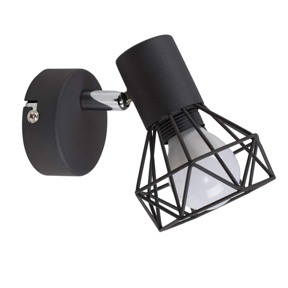 MiniSun | Retro Style Metal Basket Cage Wall Light Fitting in a Pewter Grey Finish | Wall Lamps & Sconces, Home Décor & Improvement Essential | Includes Bulb [2700K Warm White] | Mains Wired
