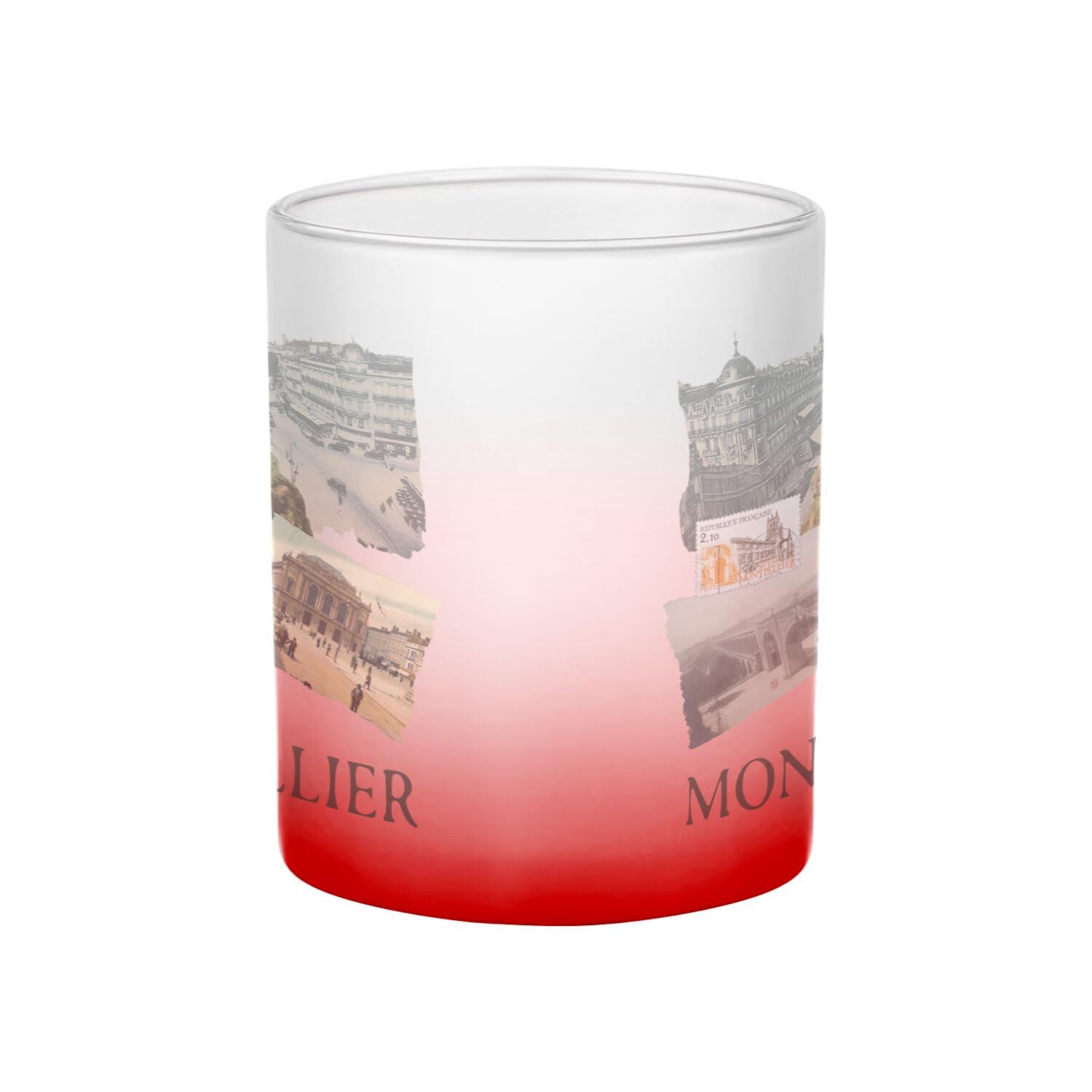 Tazza in metallo smaltato Strasburgo Collage Città Francia Storia Heritage