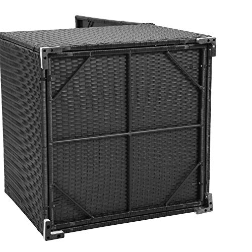 image for PUPZO Outdoor Large Deck Box, 96-Gallon Plastic for Patio Garden Stora