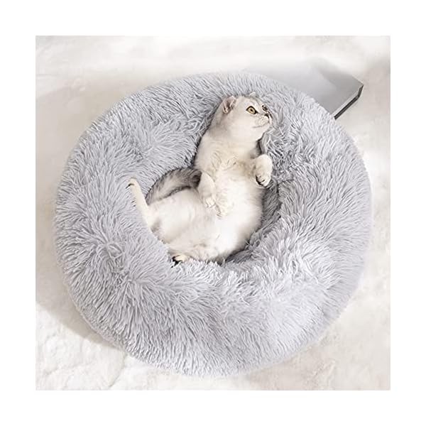 Zhoothyomiru Hundebet Katzenbett Donut Plüsch Haustierbett für Katzen und Hunde Rundes warme weiche Bequeme Hundehütte Hundesofa Katze Schlafen Bet 45cm – Bild 3