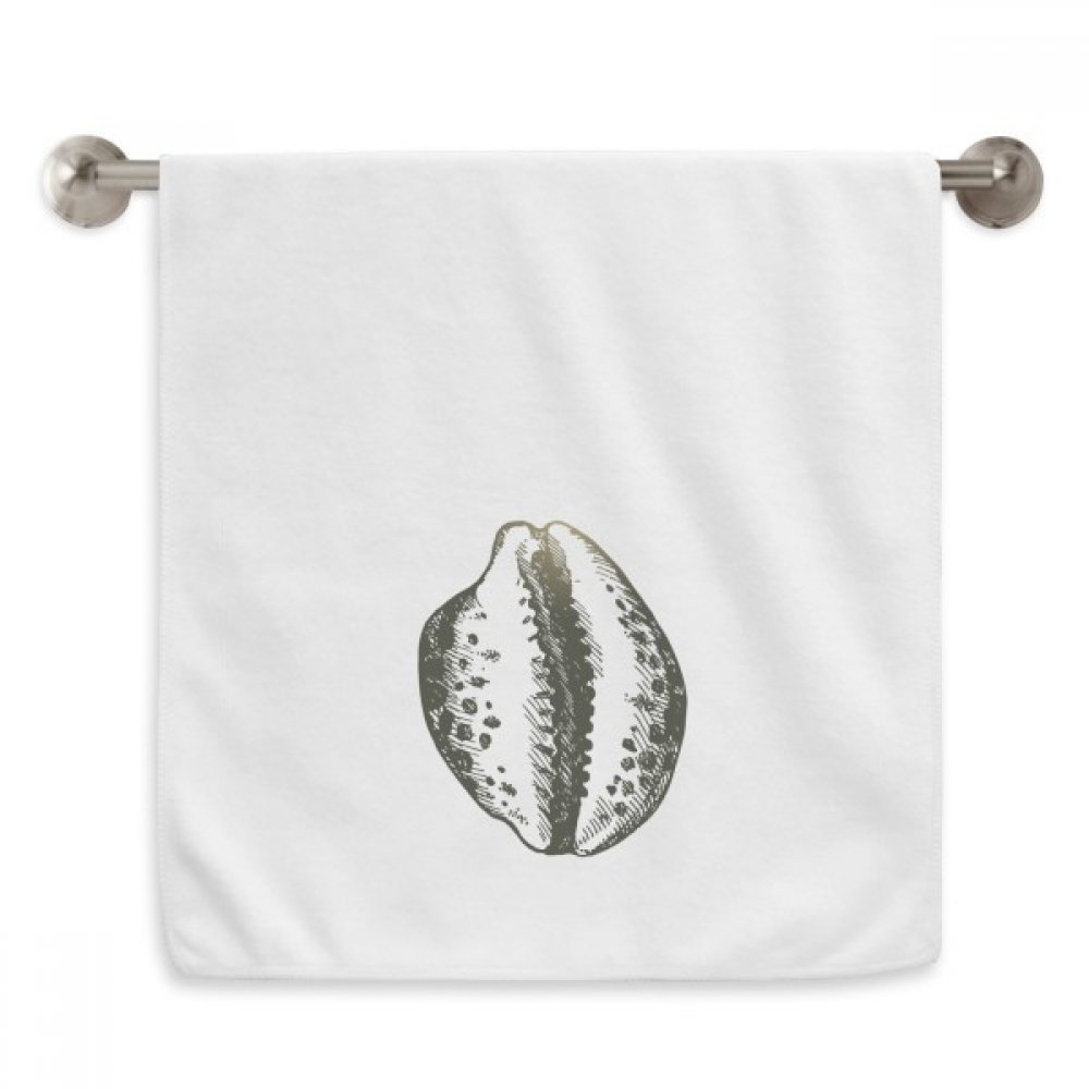 Serviettes débarbouillettes moelleuses à motif pétoncle noir absorbant 13x29"