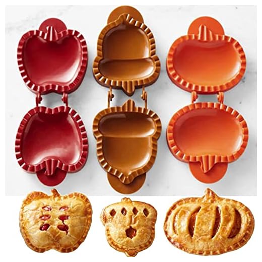 3 Pieces Dough Presser Pie Molds, Party Potluck Hand Pie Molds, Fall Apple Pumpkin and Acorn Shapes Mini Pocket Pie Maker