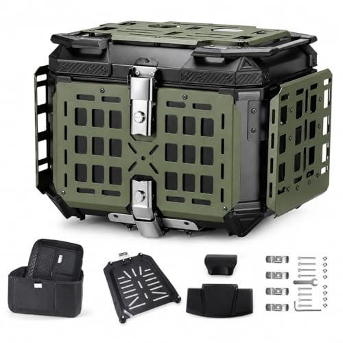 Top Case Moto 45L Aluminium Coffre Arrière avec Support - 2